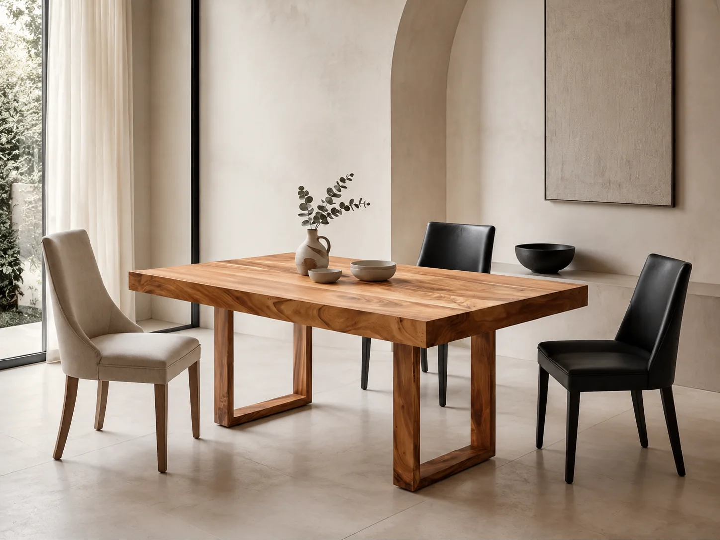 Amazonas Parota Dining Table, staged view 1