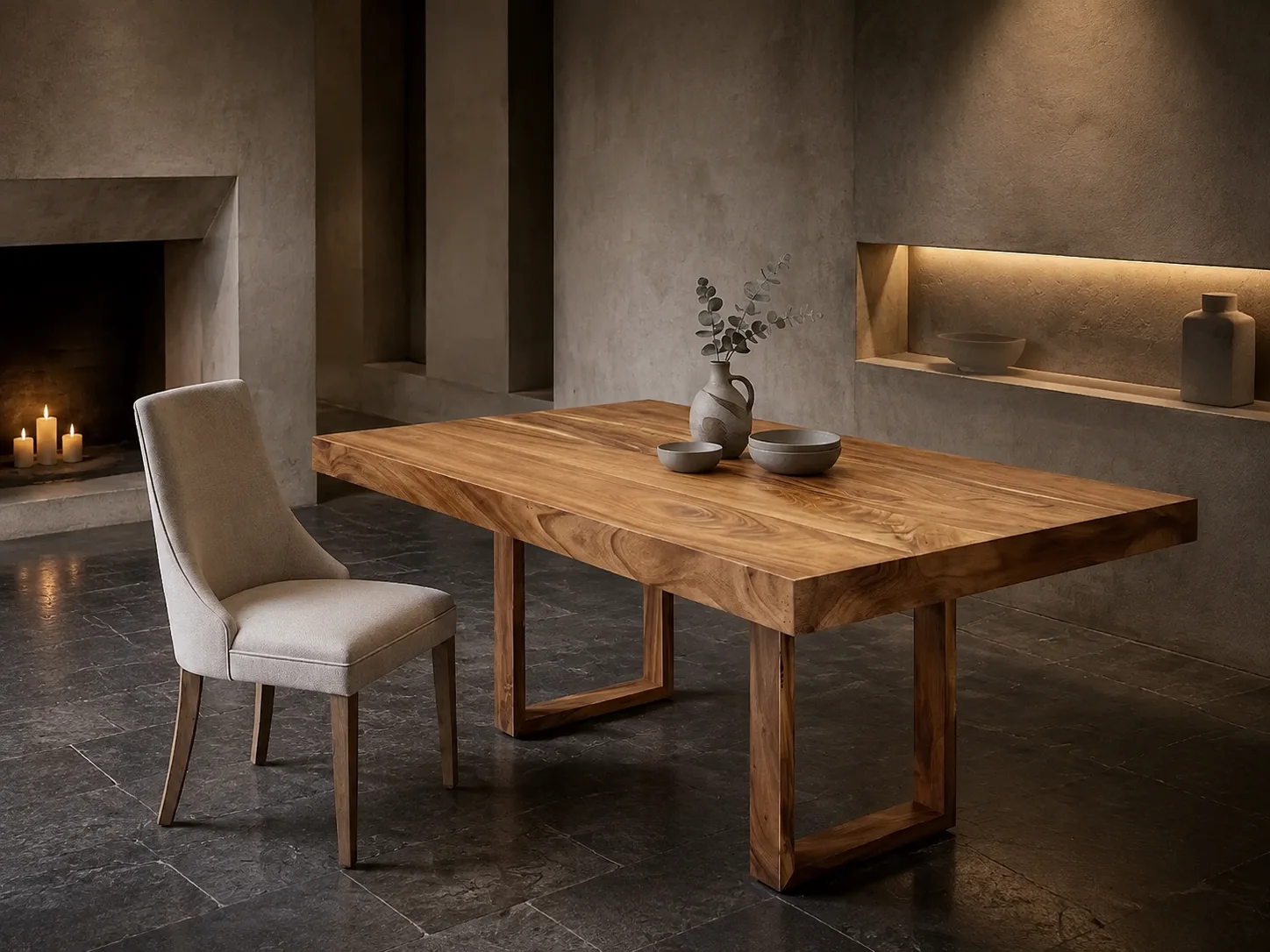 Amazonas Parota Dining Table, staged view 2