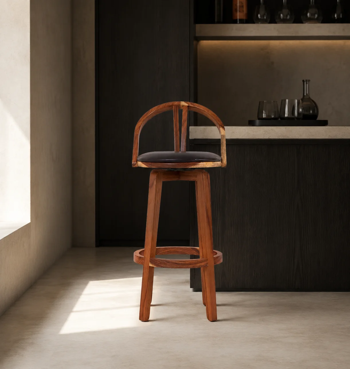 Arc Counter Stool, staged view 2