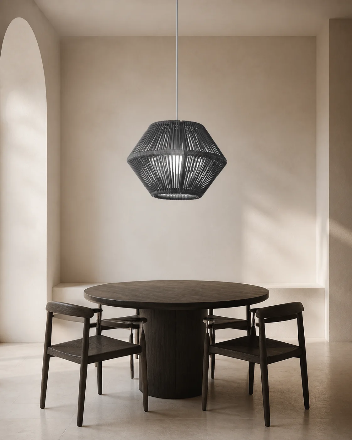 Axis Woven Pendant, staged view 1