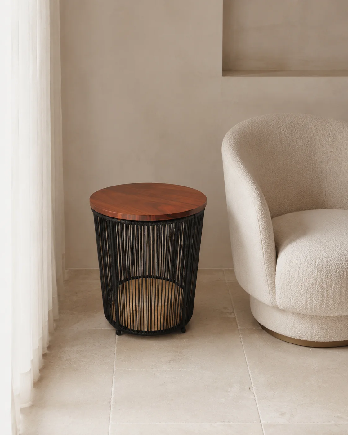 Comitl Side Table, staged view 1