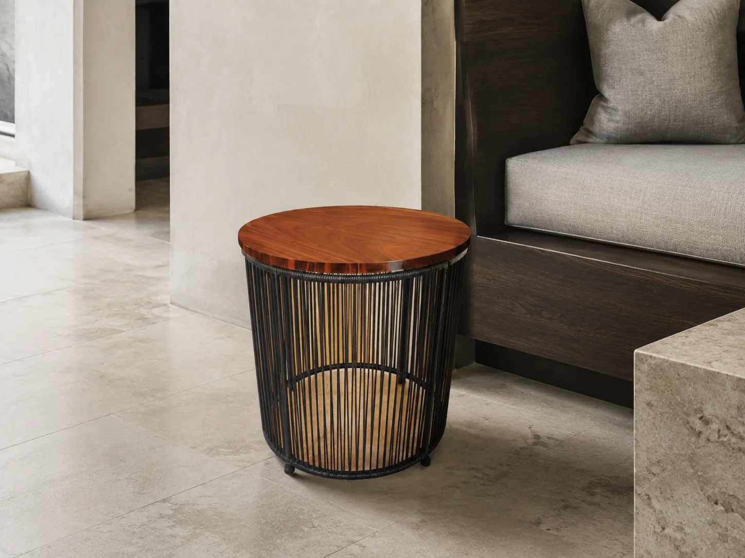 Comitl Side Table, staged view 2