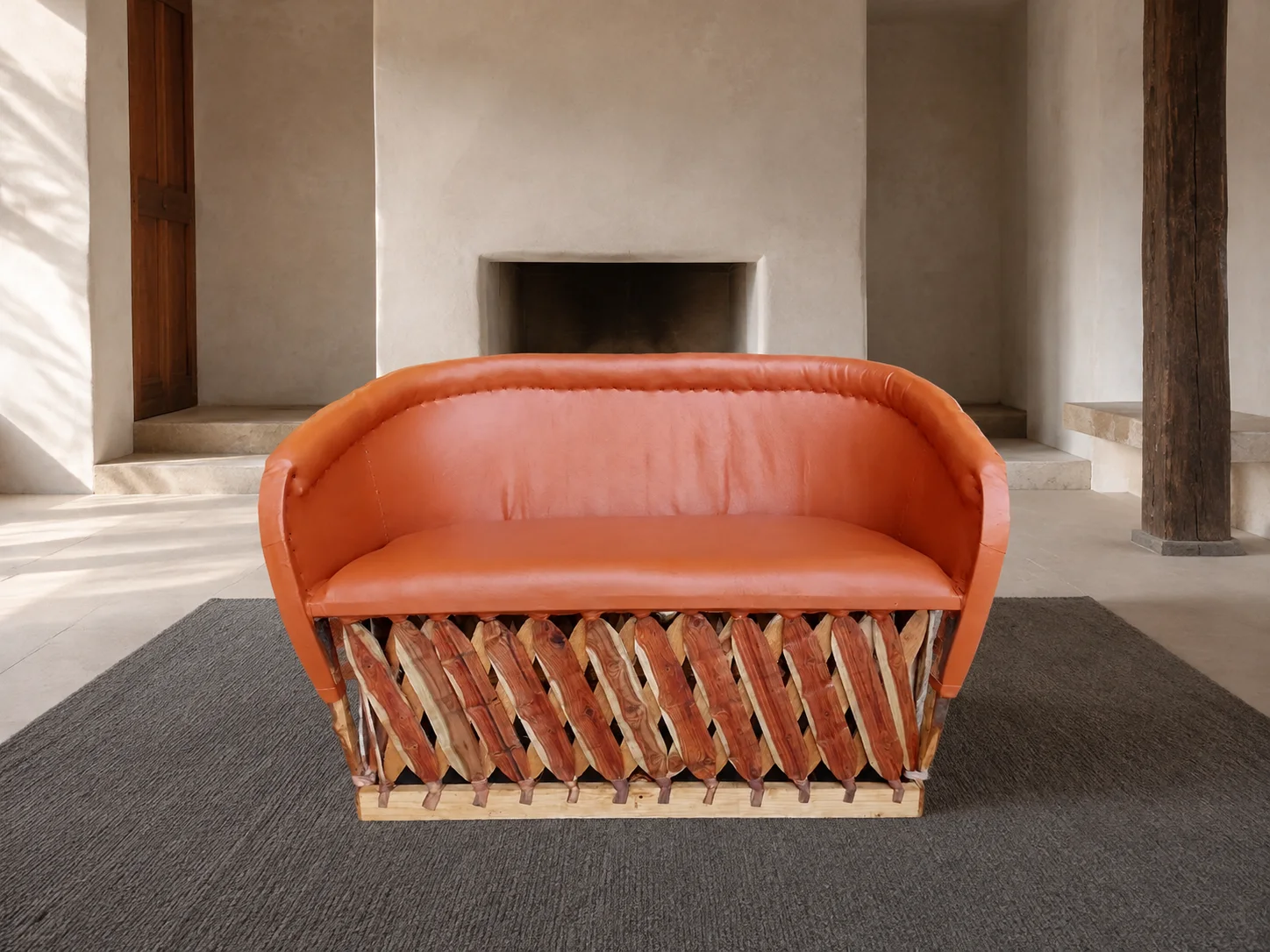Equipal Settee, staged view 1