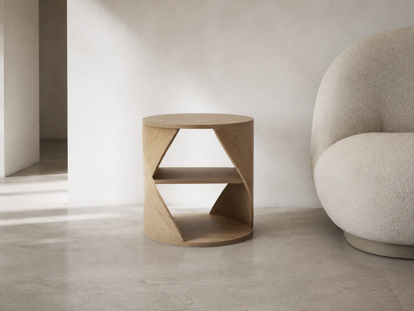 Helix Side Table, staged view 1