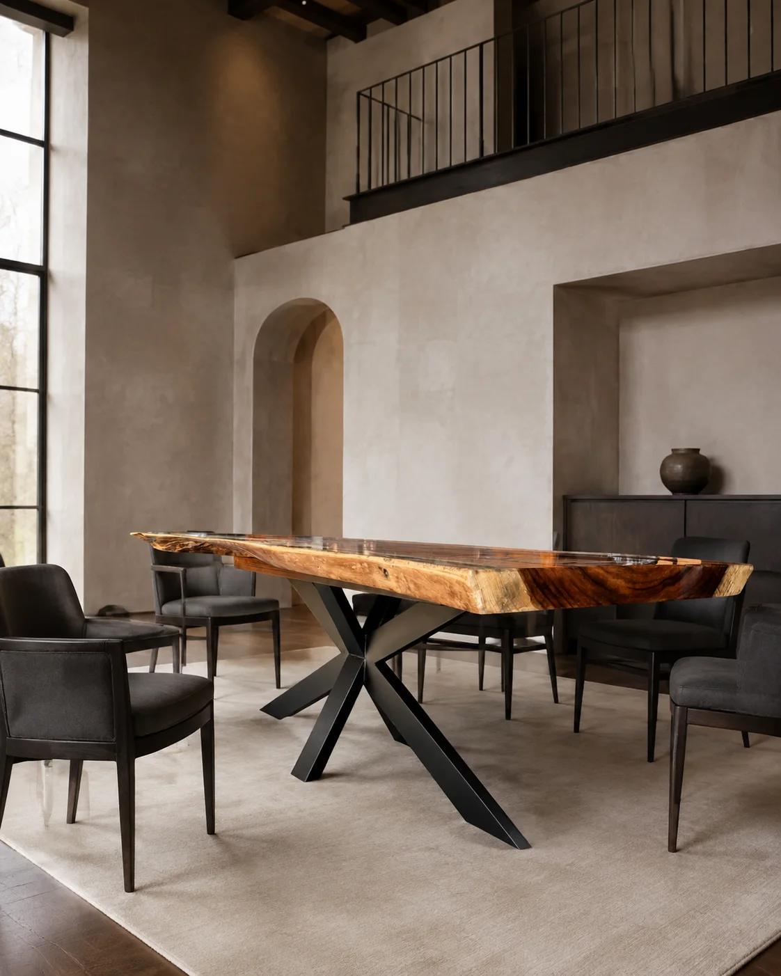 Monument Parota Dining Table, staged view 1