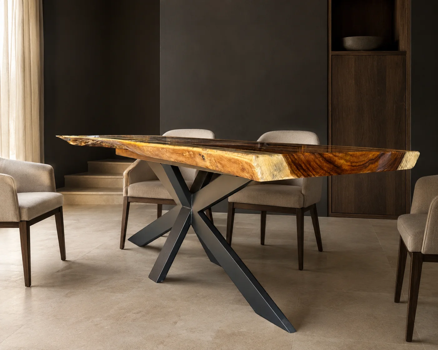 Monument Parota Dining Table, staged view 2