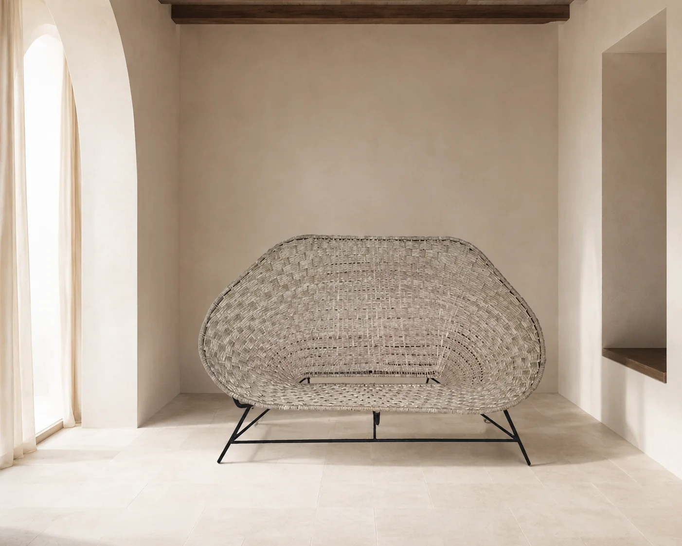Nido Palma Settee, staged view 1