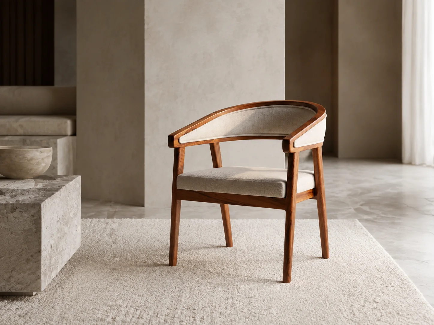 Portugal Barrel Chair, staged view 1