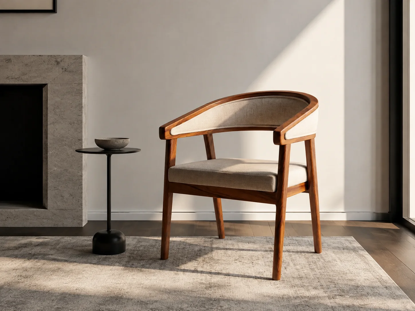 Portugal Barrel Chair, staged view 2